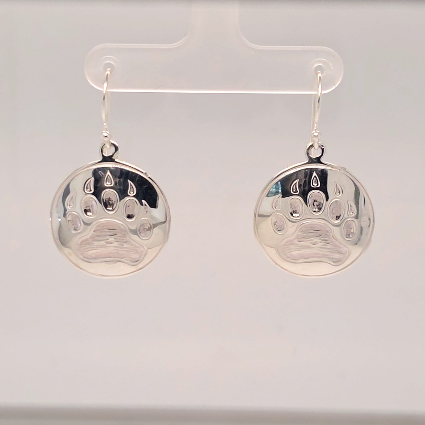 Bear Print Silver Pendant