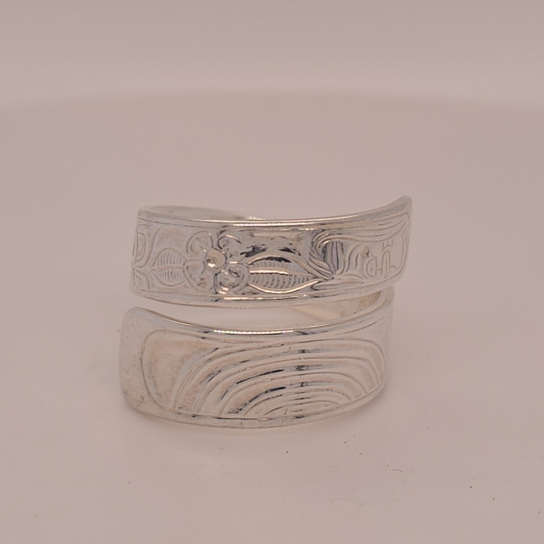 Honour The Two Spirited Silver Wrap Ring