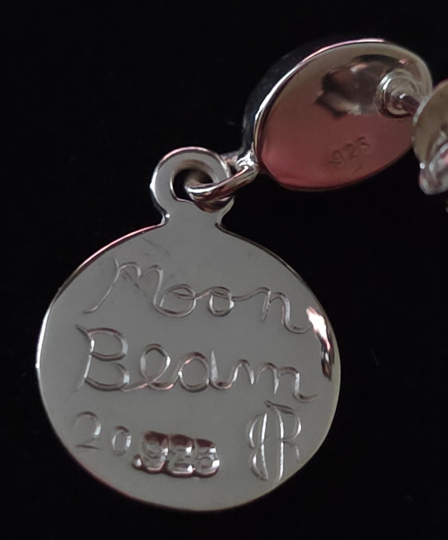 Moon Beam Earrings With Inlay