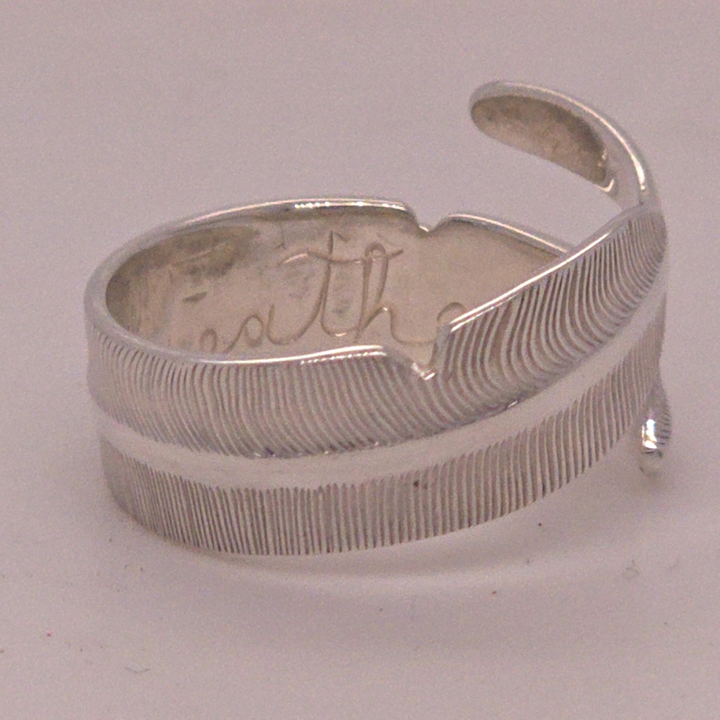 Feather Silver Wrap Ring