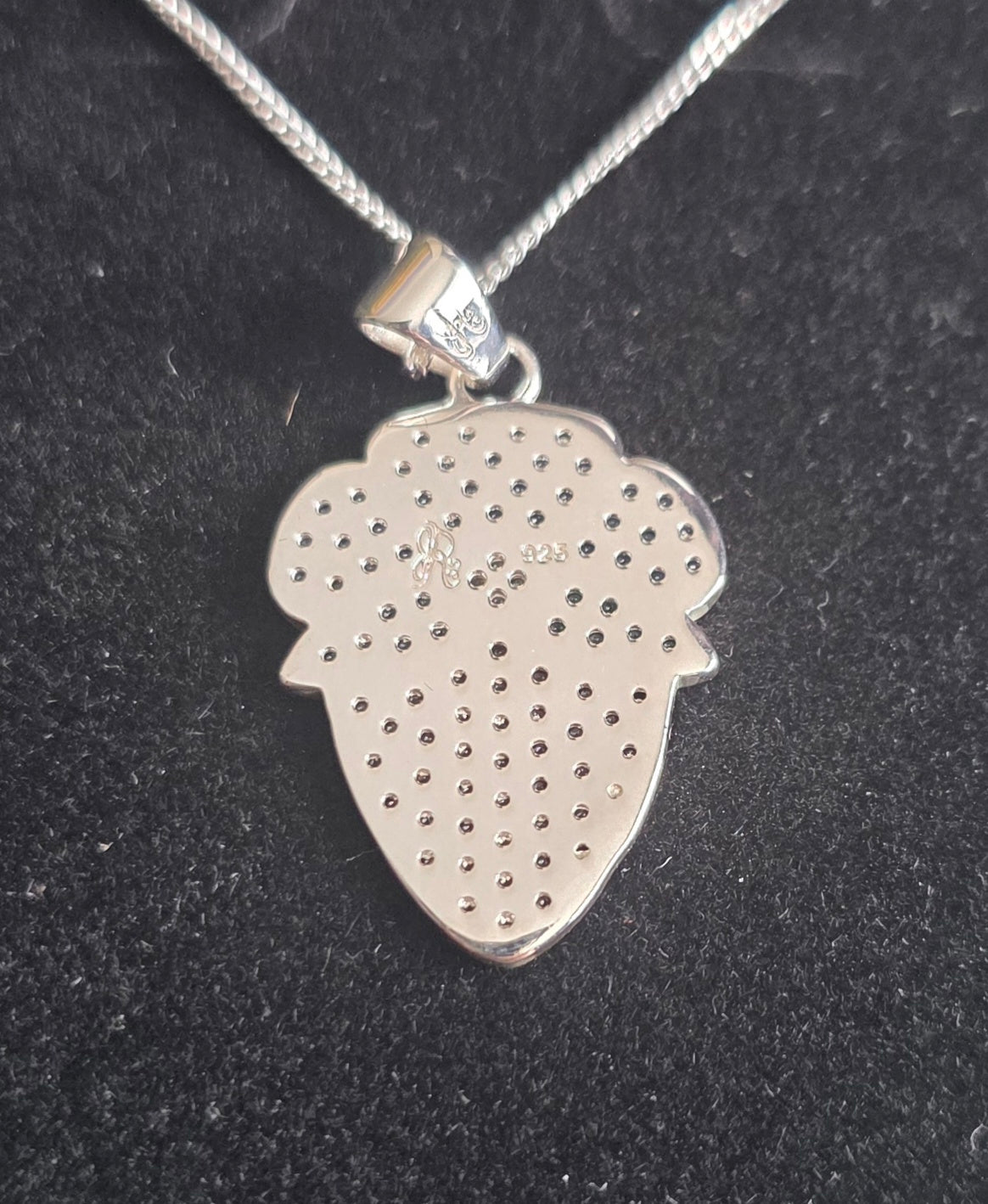 Strawberry Facet Silver Pendant