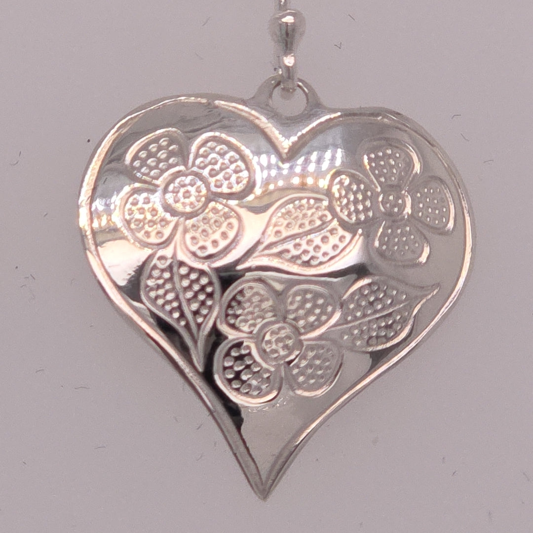 Beading Hearts Silver Pendant