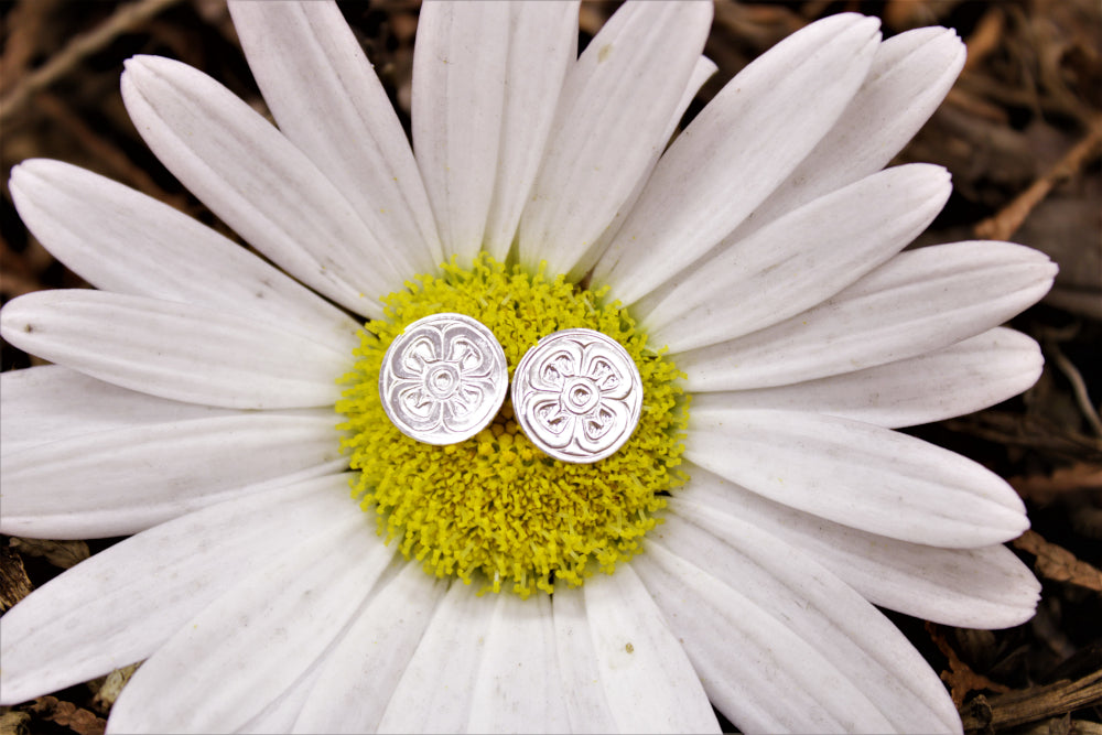 Flower Design Stud Earrings