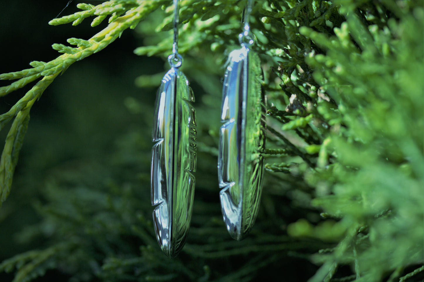 Large Eagle Feather Earrings