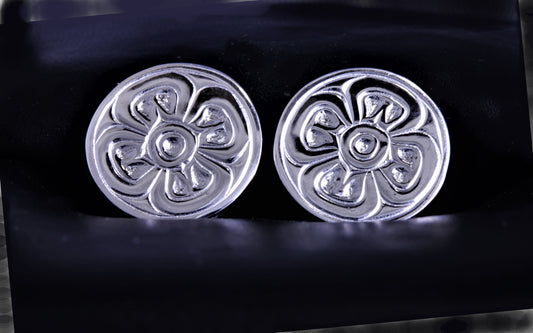 Flower Design Stud Earrings