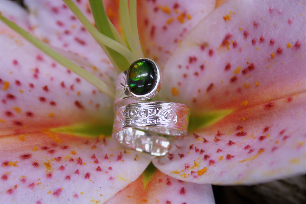 Honor Our Mother Ammolite Ring