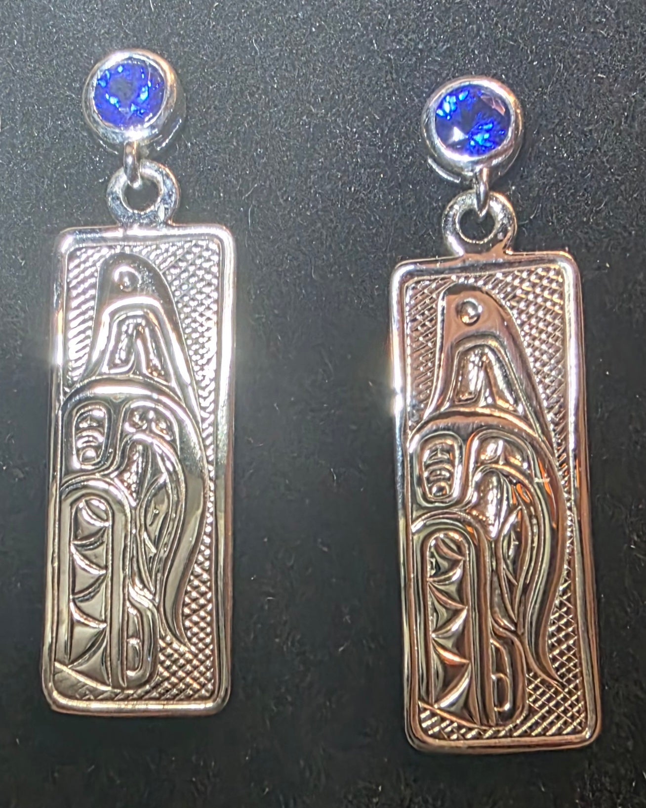 Connection  To The Sea With Gem Earrings Blue