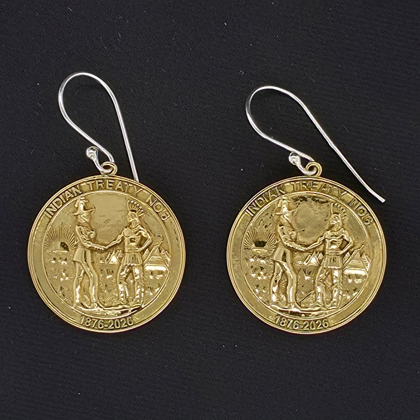 Treaty No. 6 – 150th Anniversary Commemorative Treaty Medal Earrings