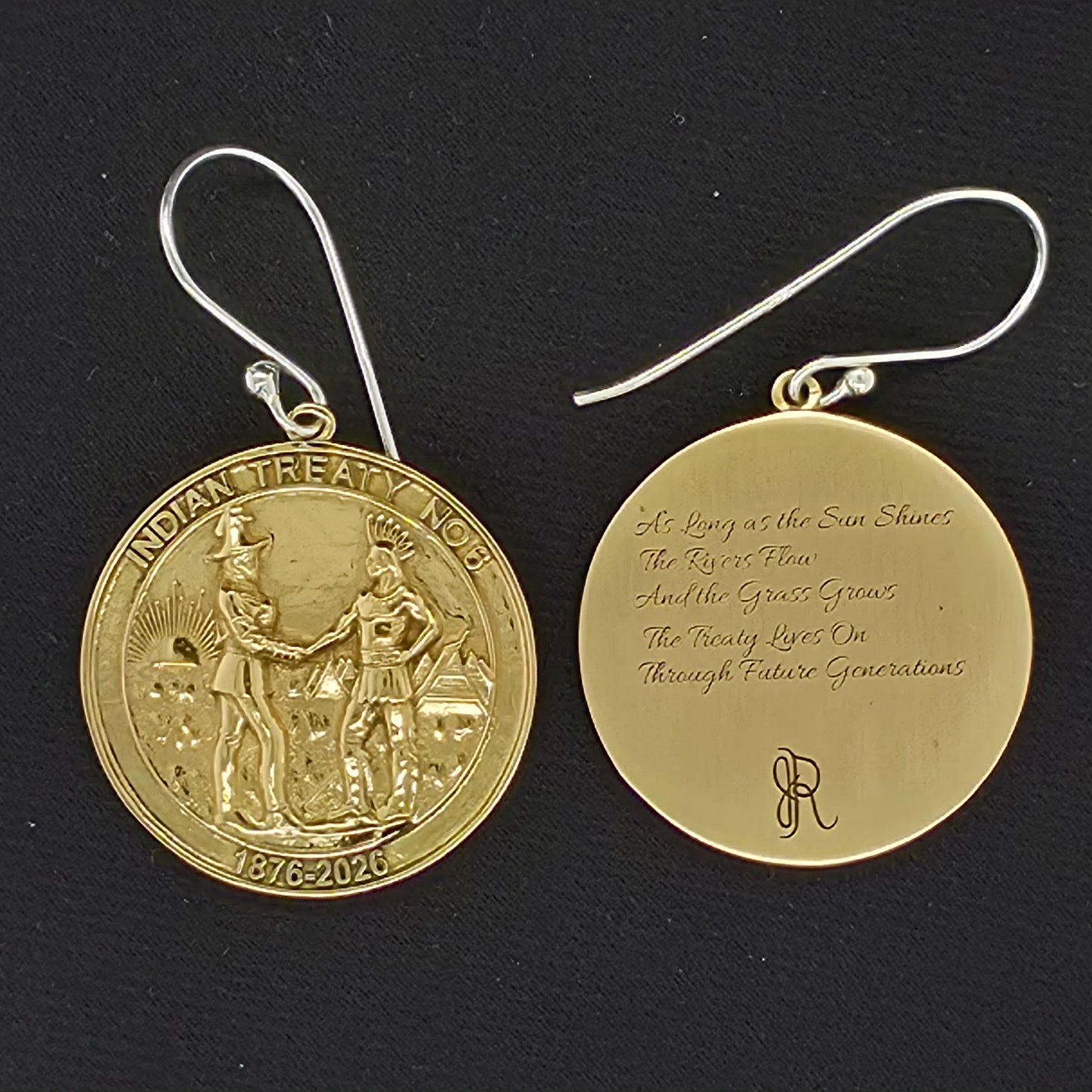 Treaty No. 6 – 150th Anniversary Commemorative Treaty Medal Earrings