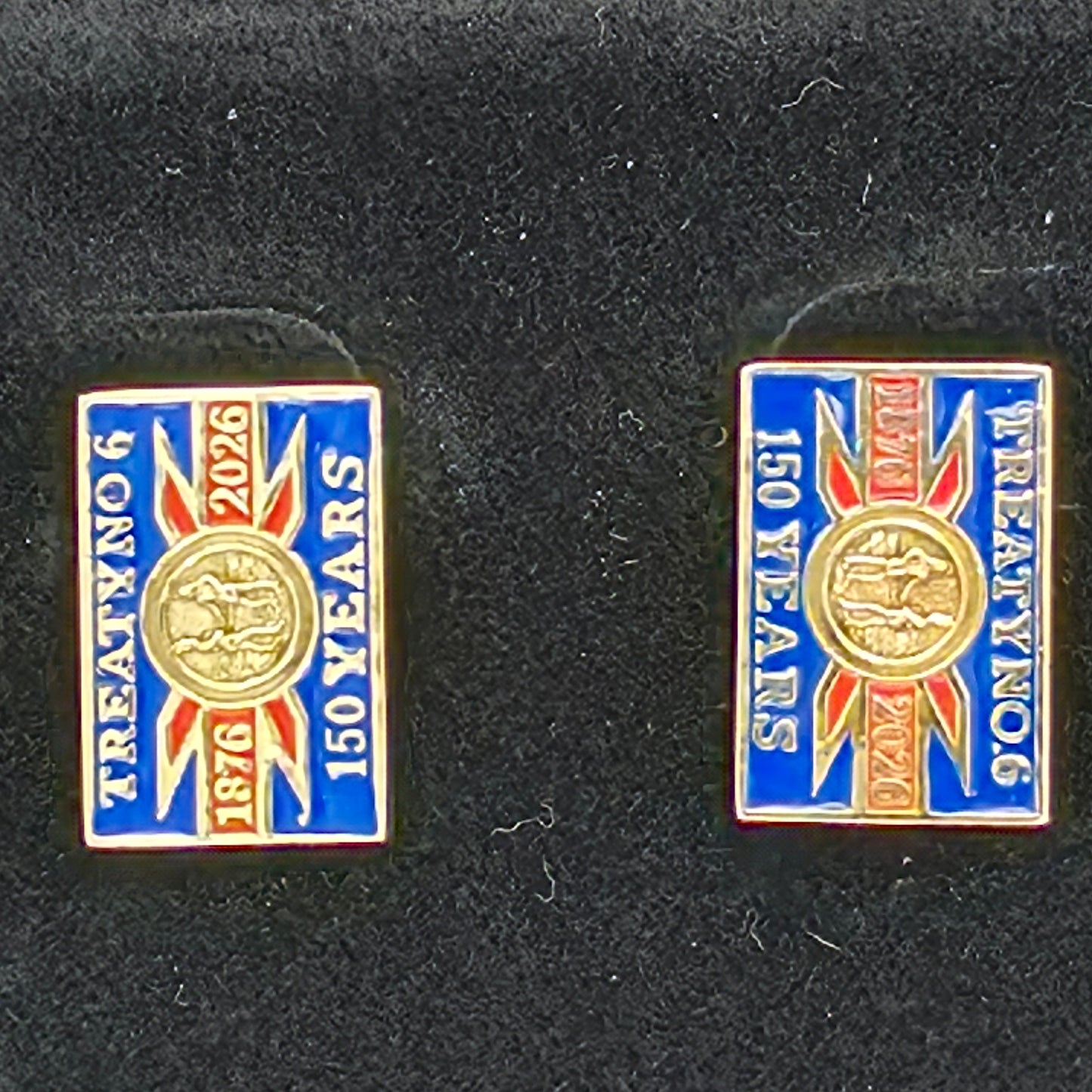 Treaty No. 6 – 150th Anniversary Commemorative Flag Stud Earrings Small