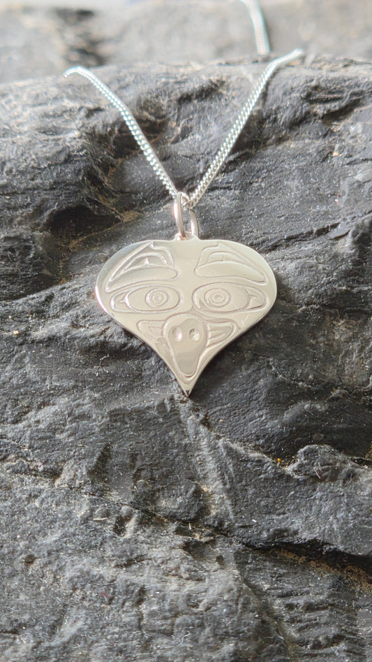 Owl Heart Pendant