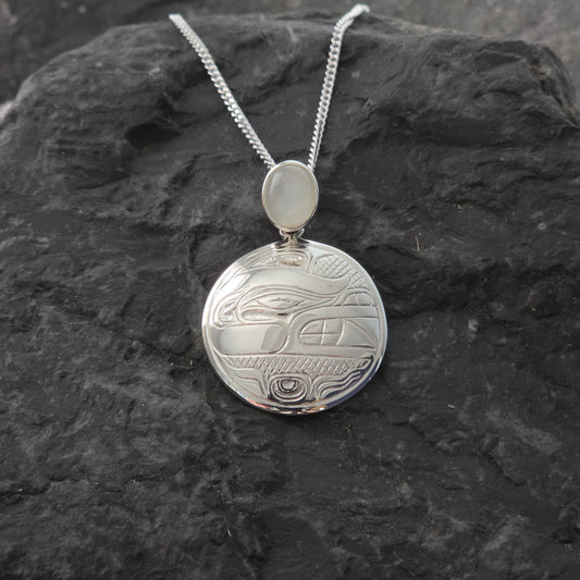 Grand Mother Wolf Pendant Inlay