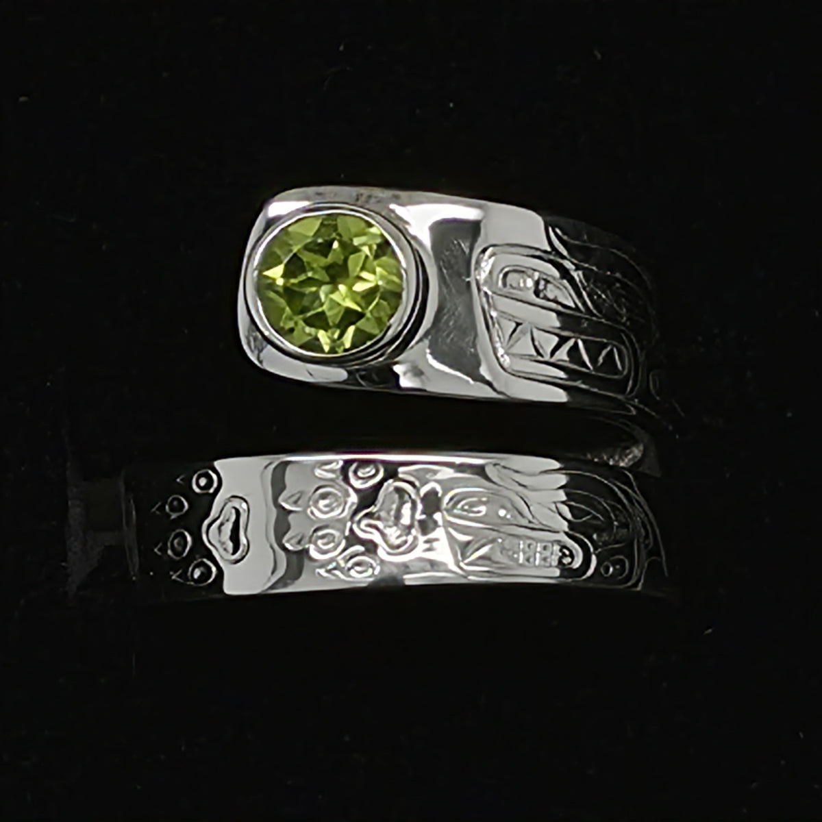 The Sea Wolf Family Adjustable Wrap Ring - Green