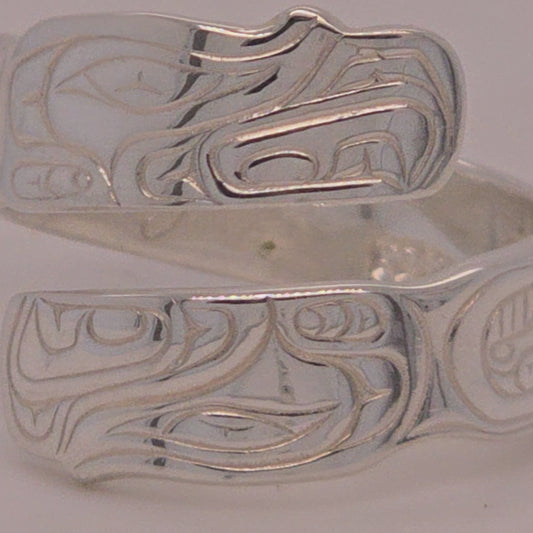 Unifying Humanity silver Wrap Ring