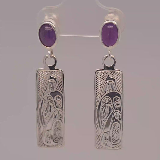 Thunderbird Earrings With Inlay