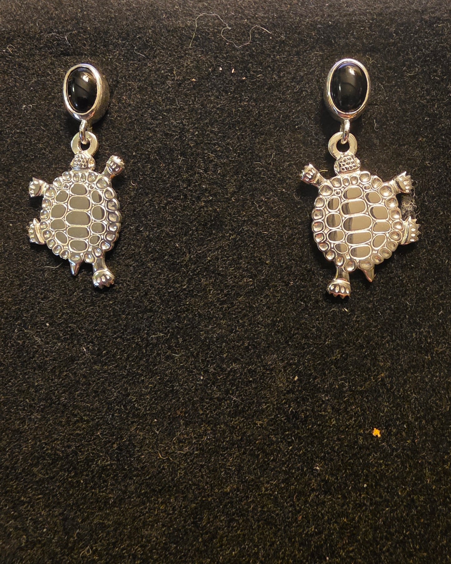 Small Turtle Teachings Earrings WIth Inlay
