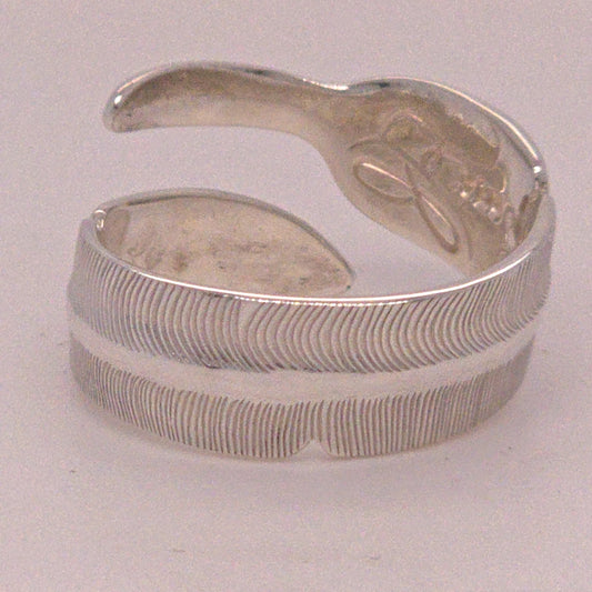 Feather Silver Wrap Ring