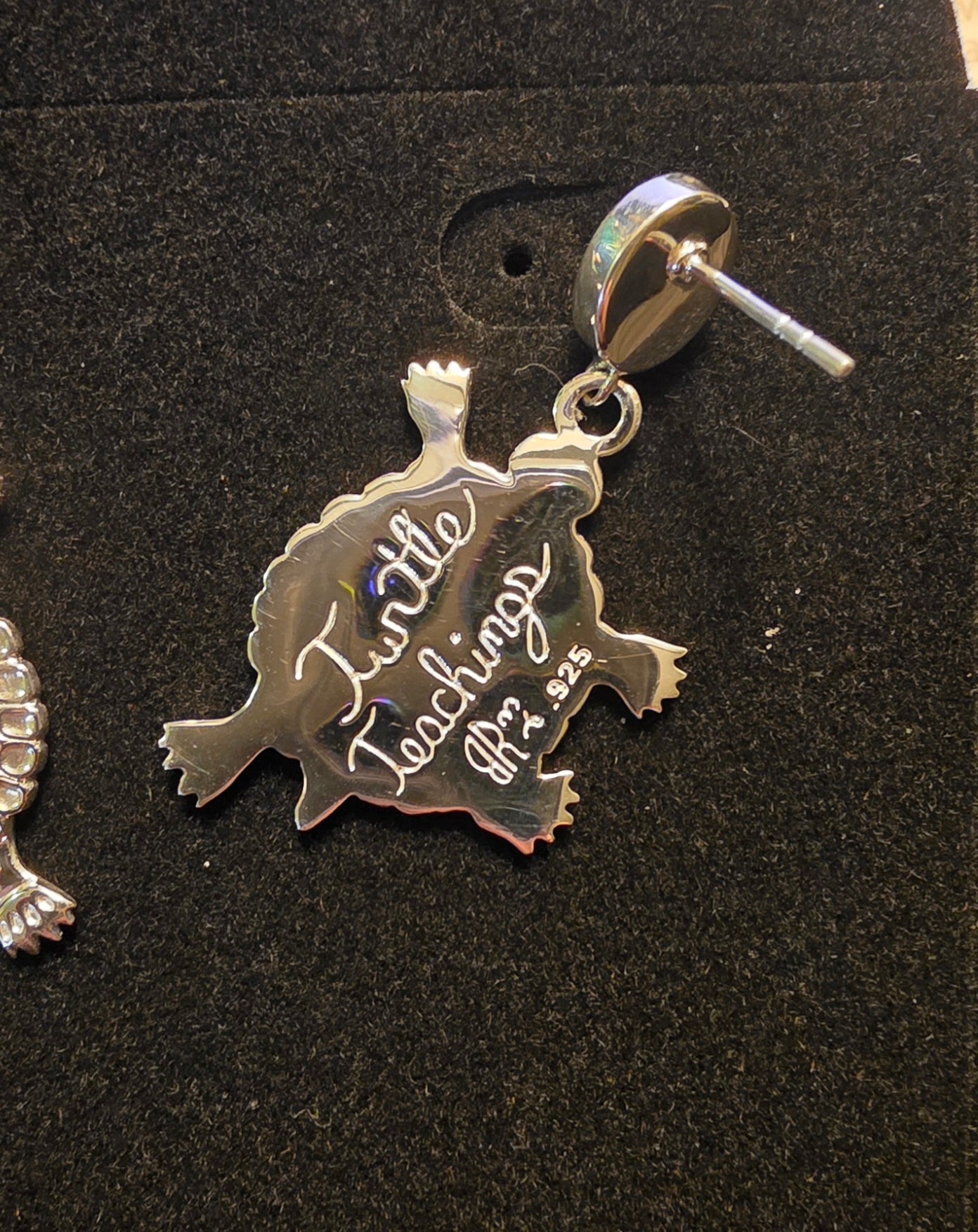 Medium Turtle Teachings Earrings WIth Inlay