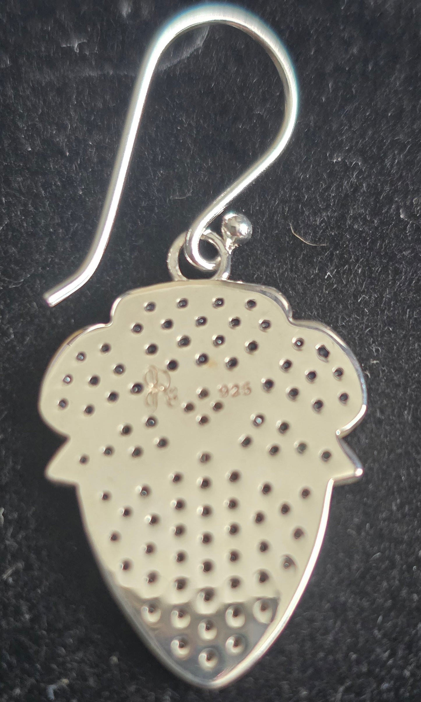 Strawberry Faceted Silver Earrings