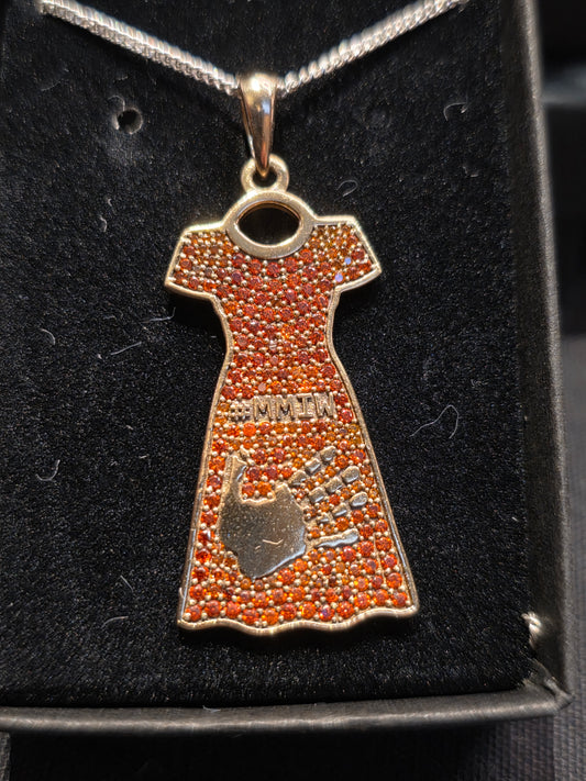MMIW Dress Pendant Faceted Garnet