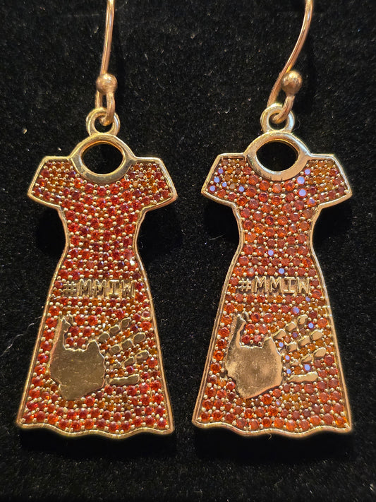 MMIW Dress Earrings With Faceted Stone