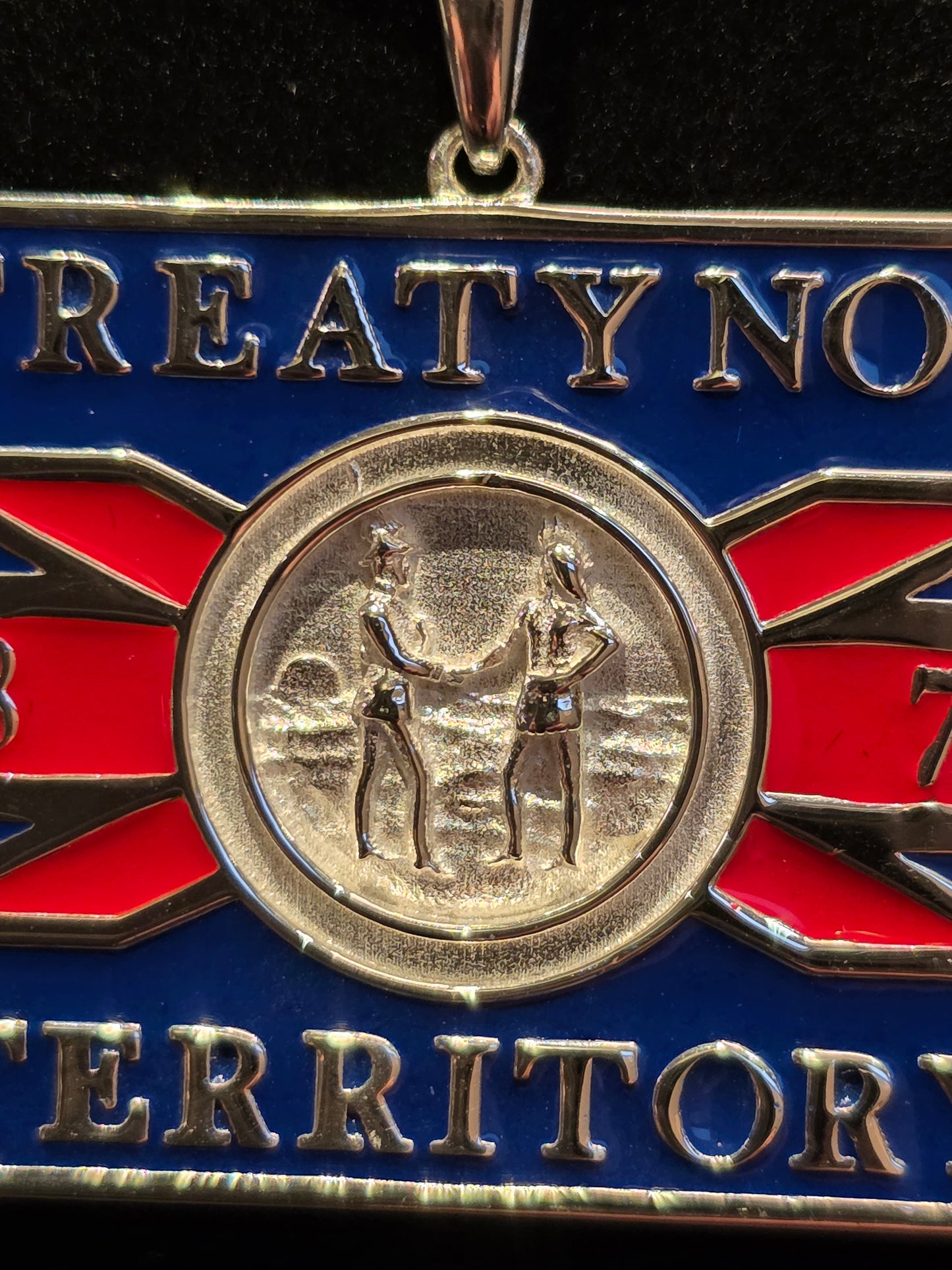 Treaty 6 Flag Small Silver Pendant