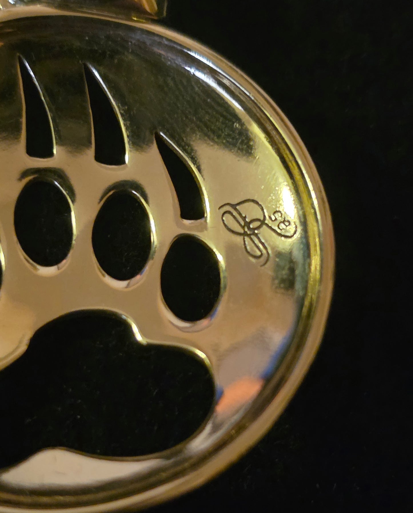 Wolf Paw Brass/ Gold Plate Earrings