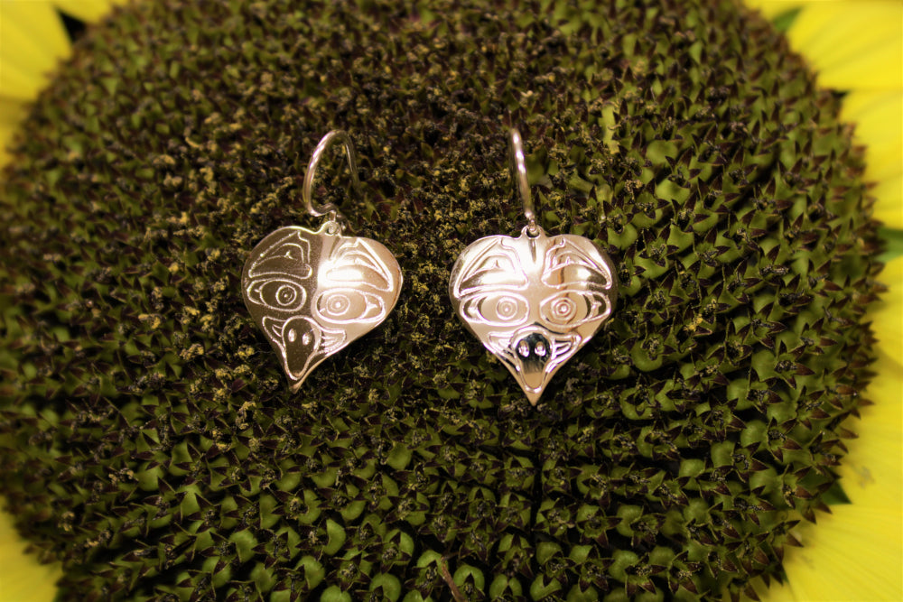 Owl Heart Earrings